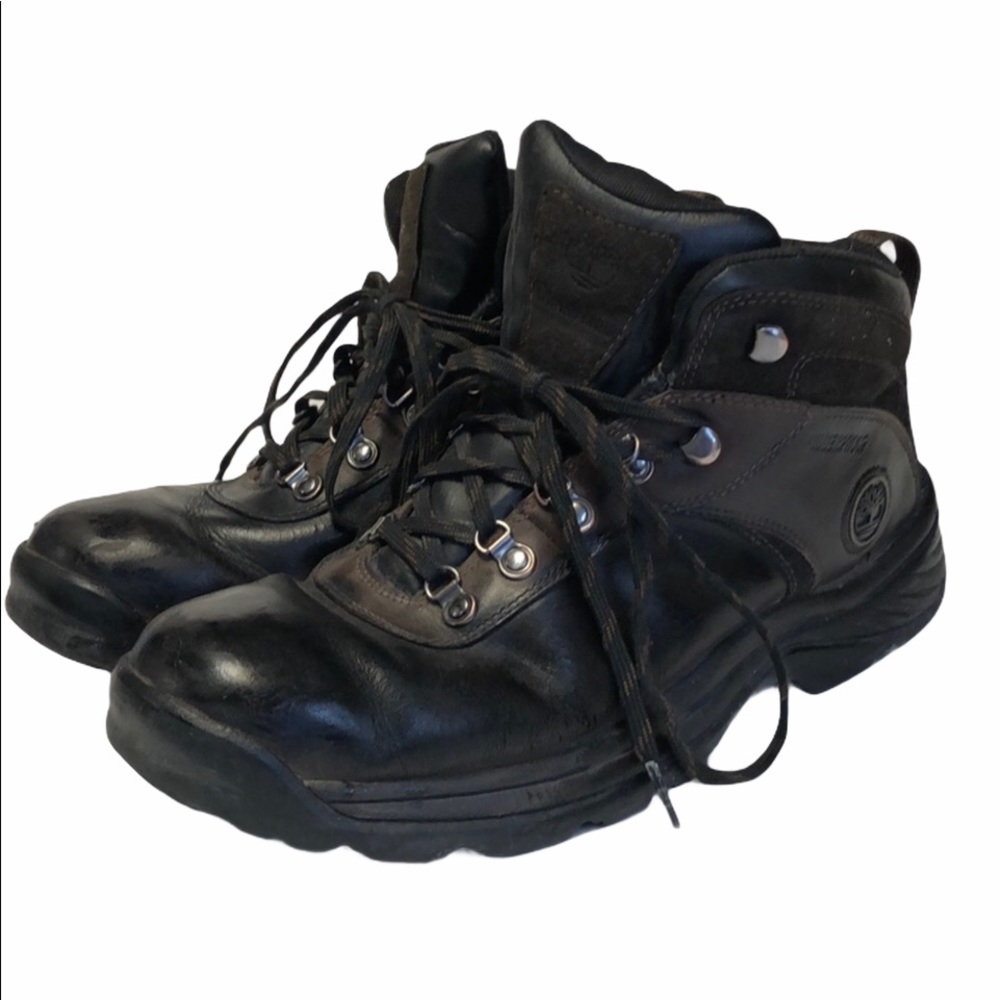 Timberland black leather hiking boot men’s 10.5